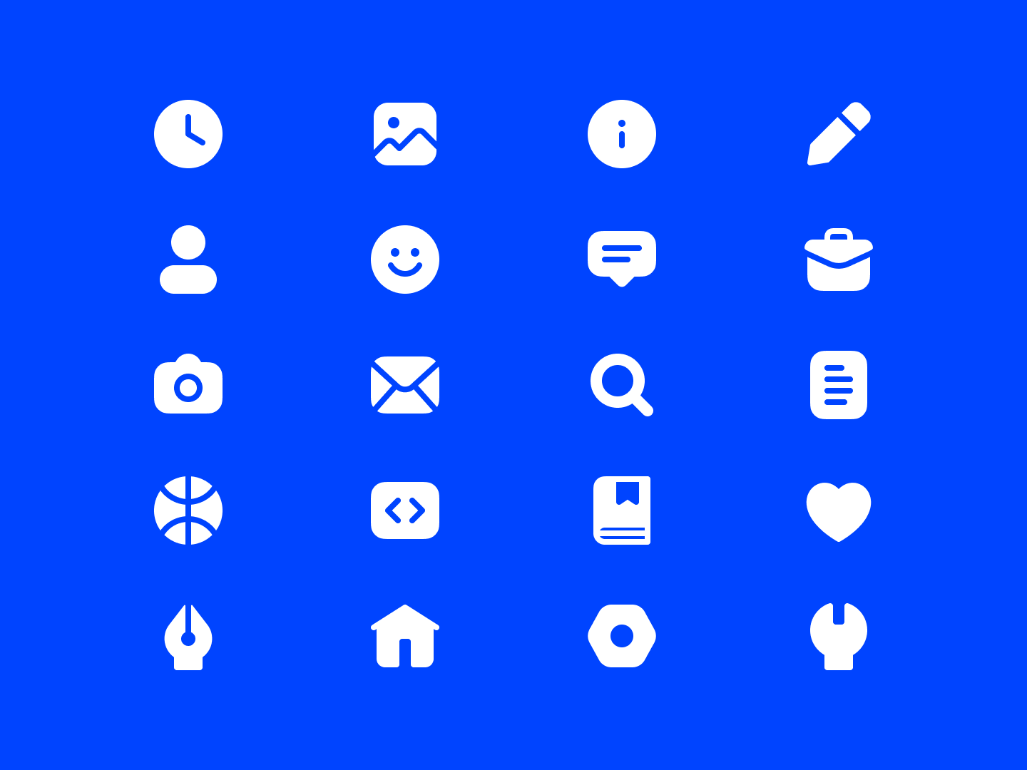 The filled version of my website icons